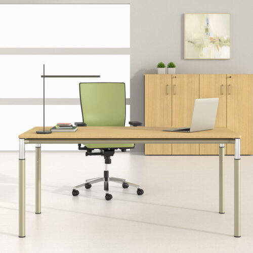 SLIM γραφείο εργασίας με μεταλλικά κυλινδρικά πόδια  ΓΡΑΦΕΙΑ ΕΡΓΑΣΙΑΣ