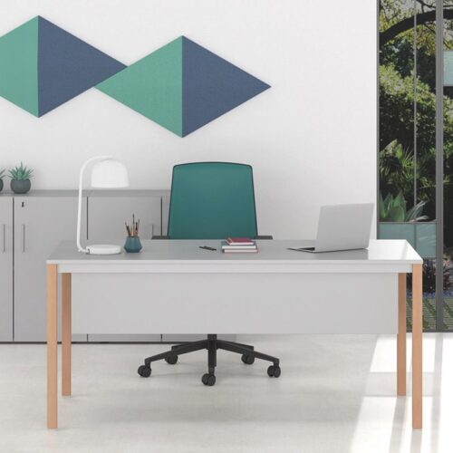 TETRA WOOD γραφείο εργασίας με ξύλινη επένδυση και στιβαρό μεταλλικό πλαίσιο  ΓΡΑΦΕΙΑ ΕΡΓΑΣΙΑΣ